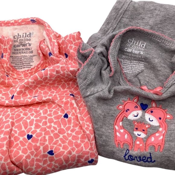 Carter's Child of Mine Baby Girl Bodysuits 4 Pack Size 24M Short Sleeve Tee - Picture 10 of 12